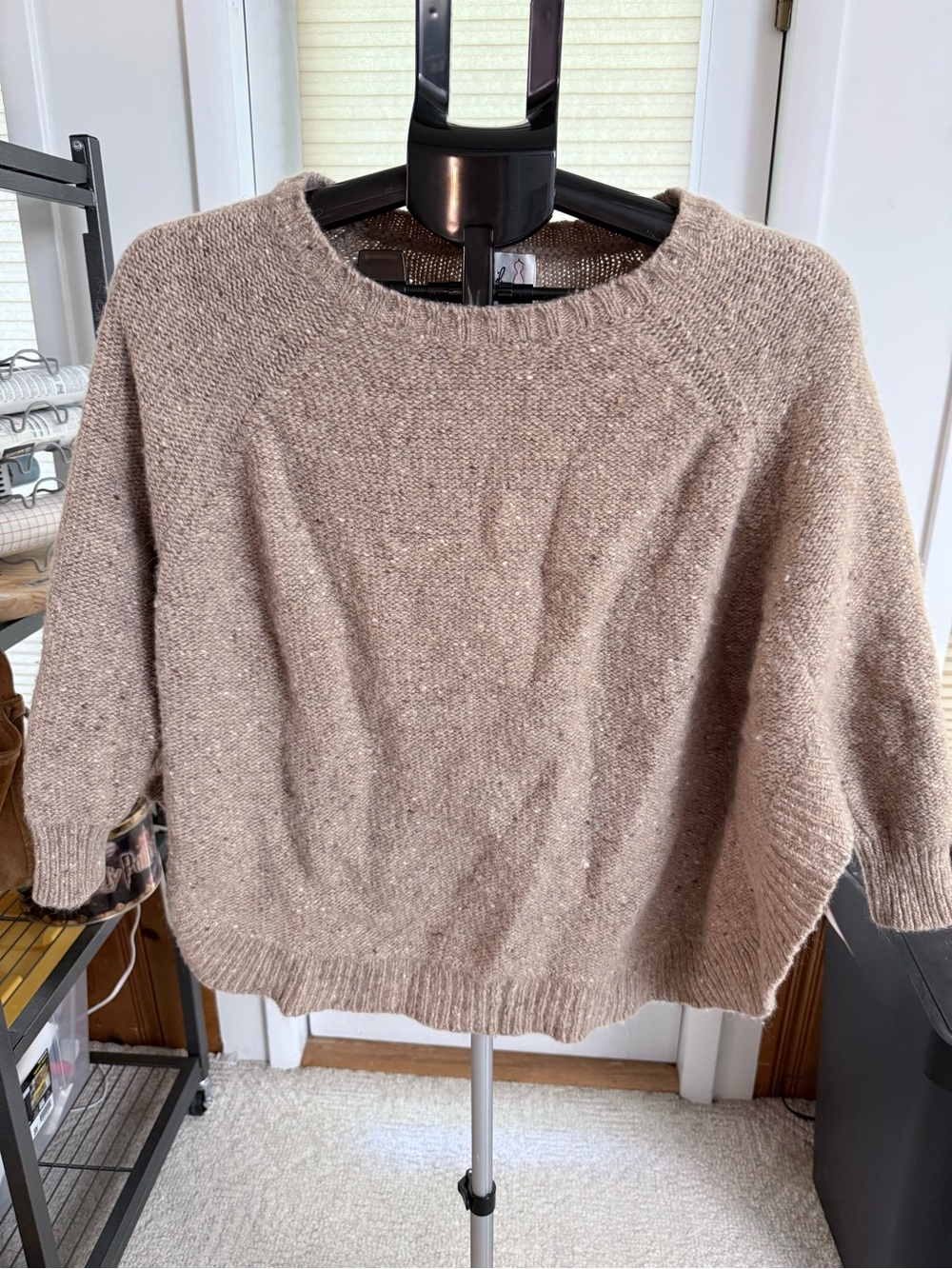 April Marin poncho sweater wool blend one size